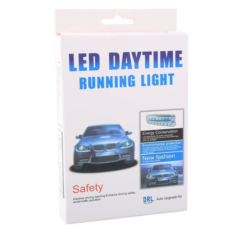 1 Pair DC9-16V 2W 120LM 7000K 8 SMD-5050-LEDs Circular Car DRL&Turn Light