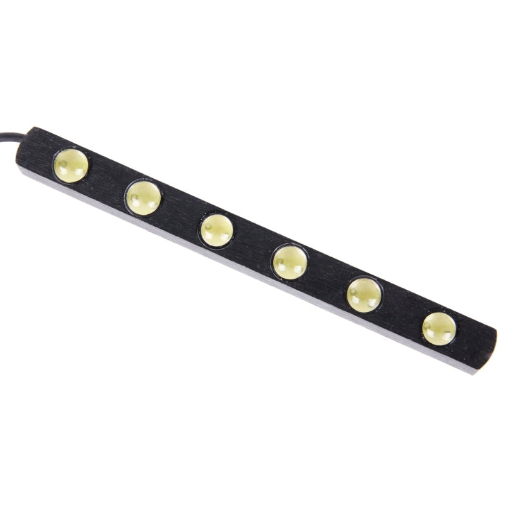 2 PCS 6W 540LM White Light 6000K 6 LED Eagle Eye Car Daytime Running Lights, DC 12V(Black)
