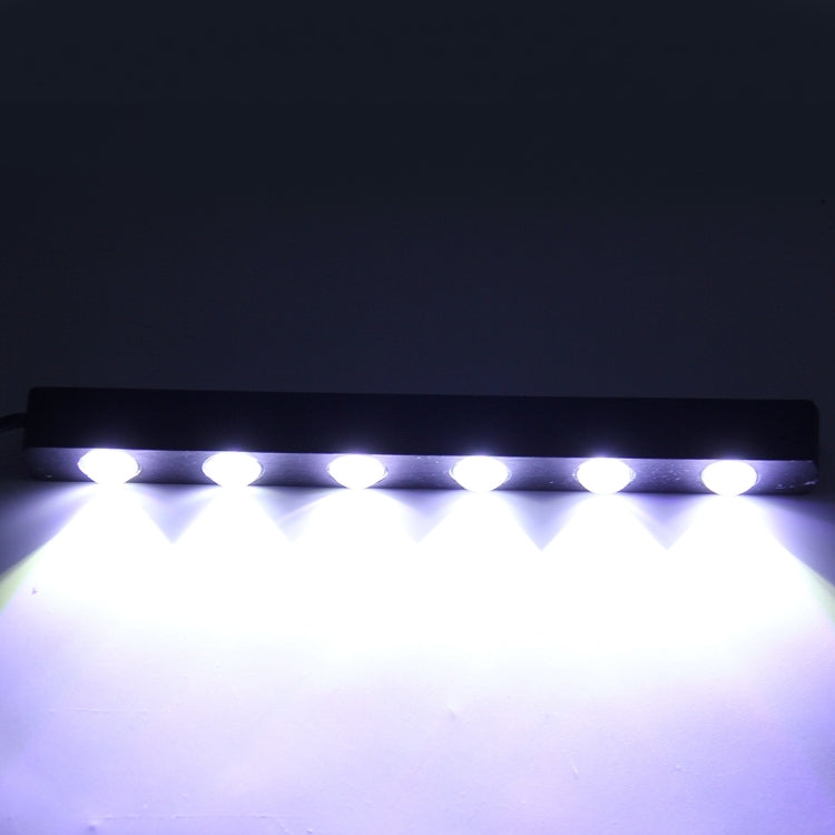 2 PCS 6W 540LM White Light 6000K 6 LED Eagle Eye Car Daytime Running Lights, DC 12V(Black)