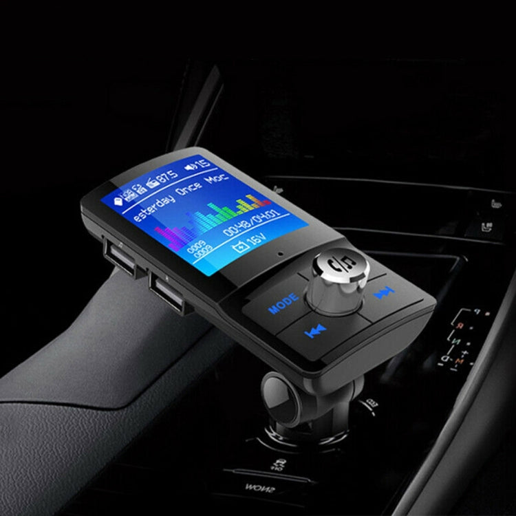 BC-45 Bluetooth Car Kit FM Transmitter Car 2 USB Charger with LED Display, Support Handsfree Function & TF Card