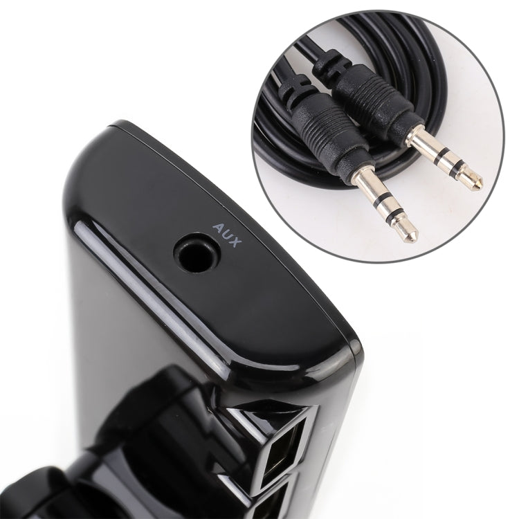 BC-45 Bluetooth Car Kit FM Transmitter Car 2 USB Charger with LED Display, Support Handsfree Function & TF Card