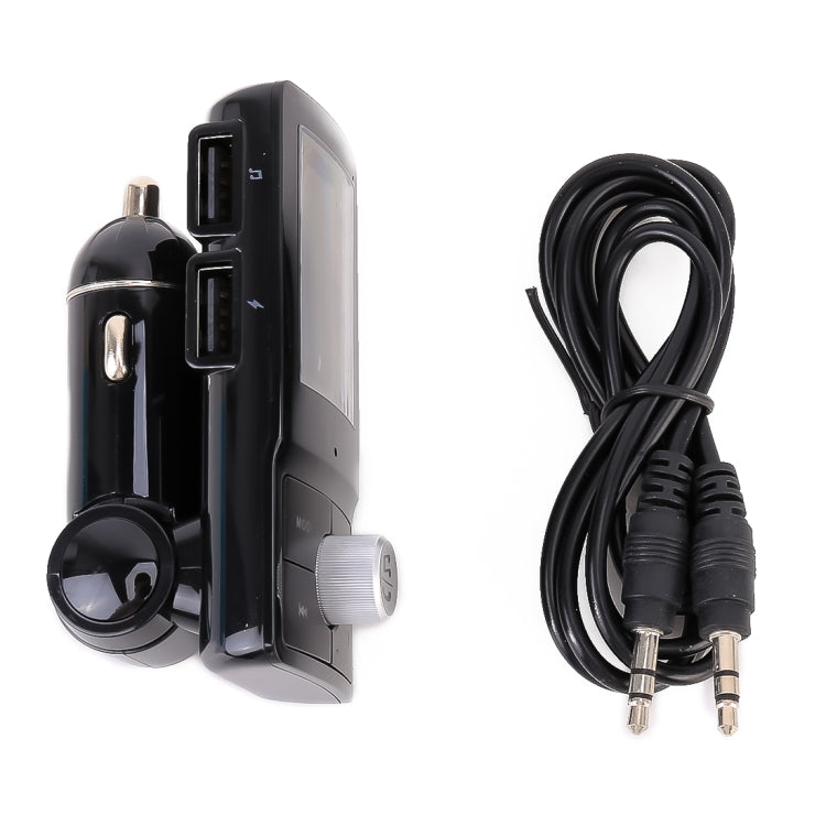 BC-45 Bluetooth Car Kit FM Transmitter Car 2 USB Charger with LED Display, Support Handsfree Function & TF Card