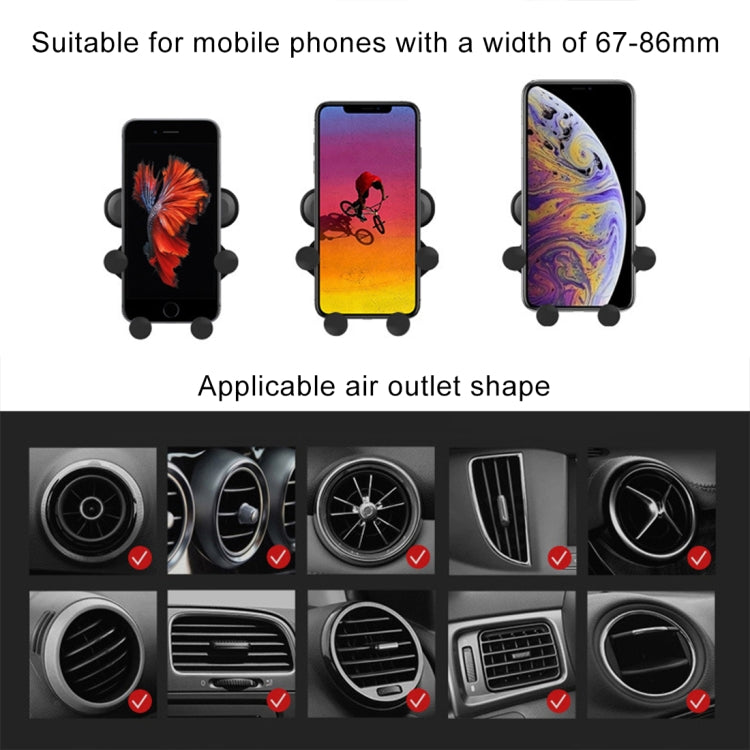 Universal Car Air Vent Mount Phone Holder Stand, Clip Width: 67-87mm