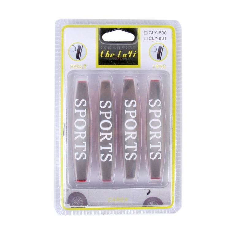 4 PCS Sports Style Rubber Car Sticker Car Crash Bar Bumper Strips