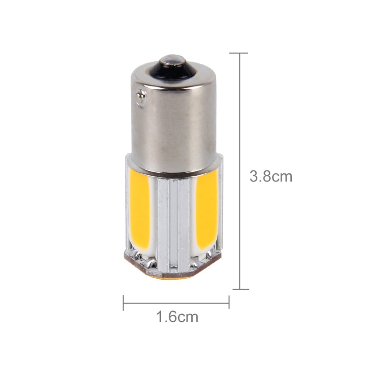 2 PCS 1156/Ba15s 5W 4 COB LEDs Car Turn Light, DC 12V(Yellow Light)