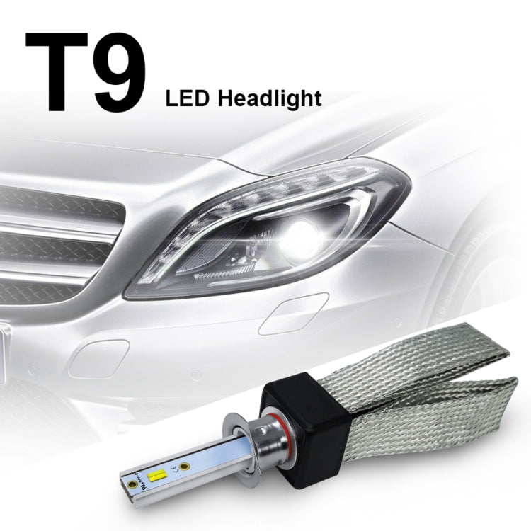 2 PCS T9 H1 9-36V / 25W / 3000K 4300K 6000K / 3000LM IP68 Car Triple Color LED Headlight Lamps