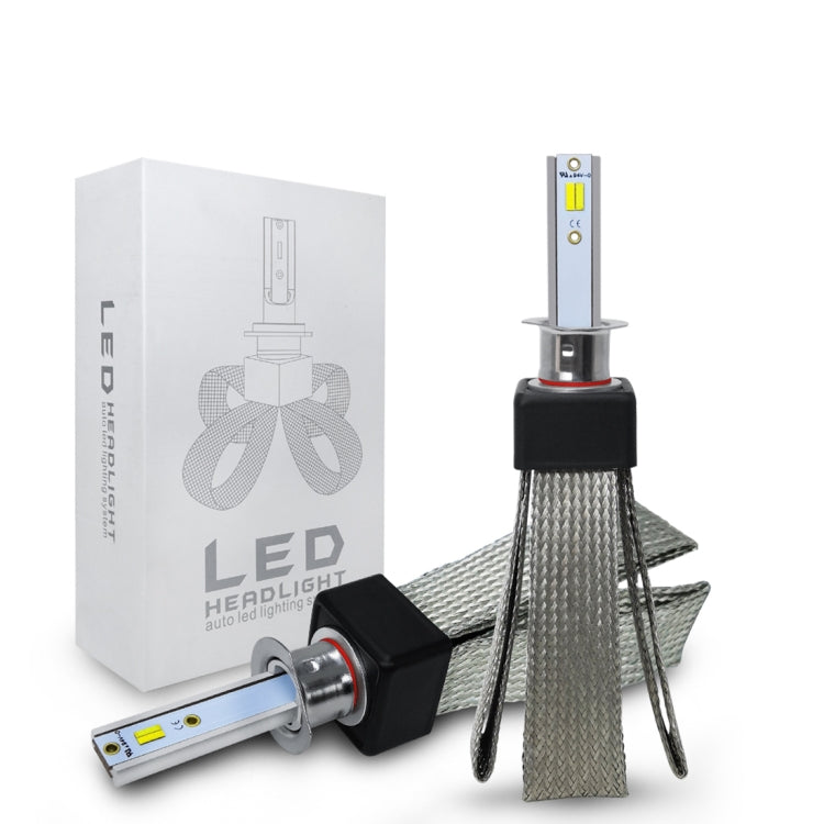 2 PCS T9 H1 9-36V / 25W / 3000K 4300K 6000K / 3000LM IP68 Car Triple Color LED Headlight Lamps