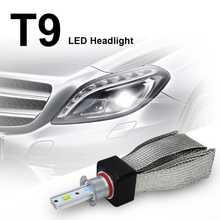 2 PCS T9 H3 9-36V / 25W / 3000K 4300K 6000K / 3000LM IP68 Car Triple Color LED Headlight Lamps