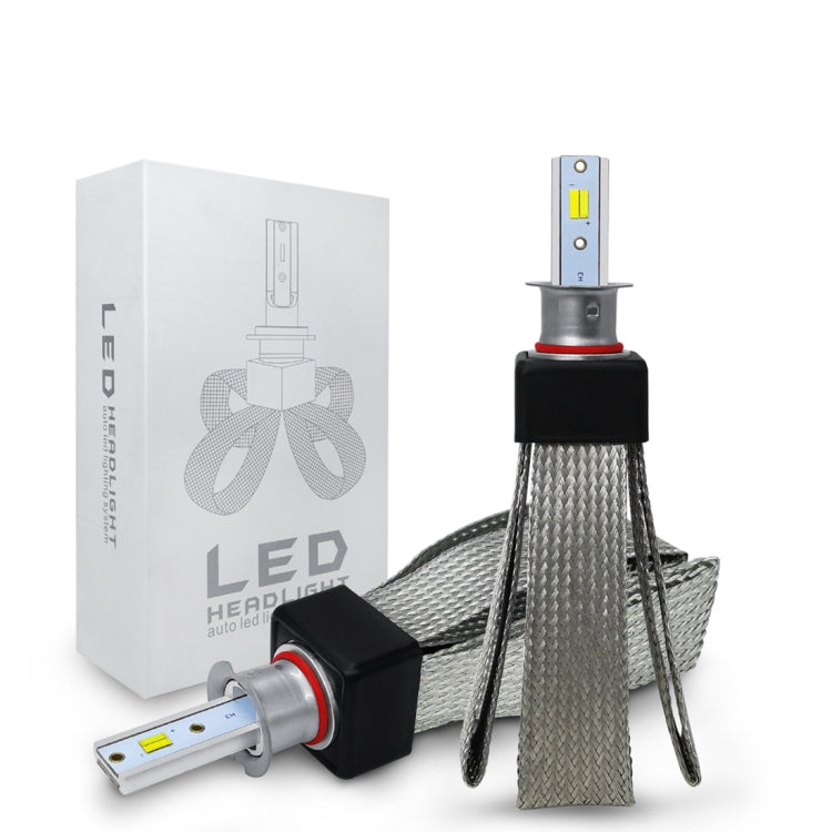 2 PCS T9 H3 9-36V / 25W / 3000K 4300K 6000K / 3000LM IP68 Car Triple Color LED Headlight Lamps