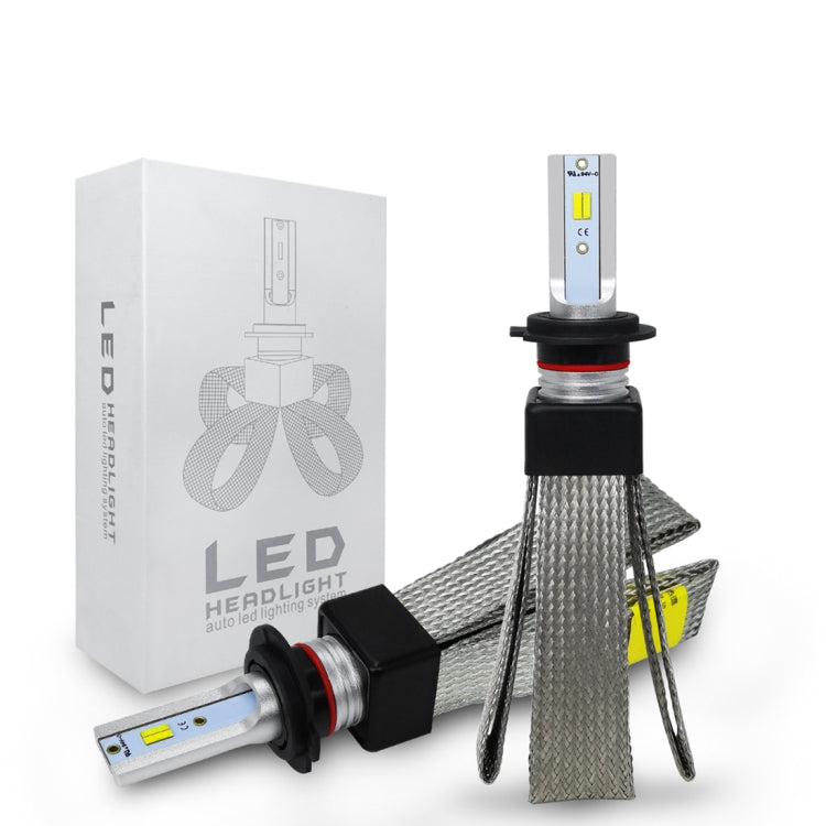 2 PCS T9 H7 9-36V / 25W / 3000K 4300K 6000K / 3000LM IP68 Car Triple Color LED Headlight Lamps