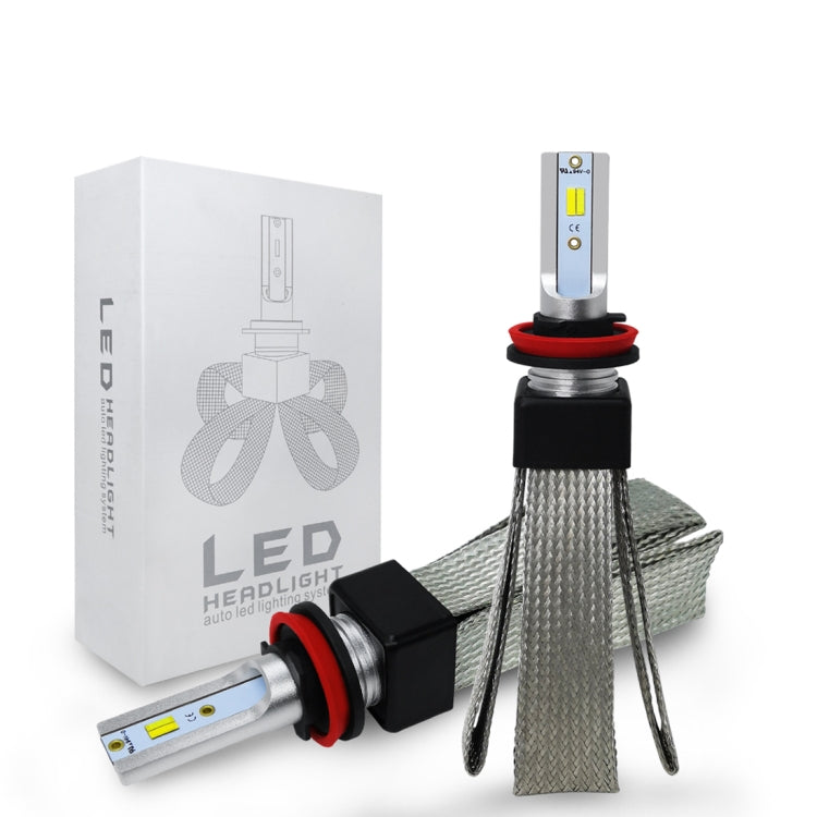 2 PCS T9 H8 / H9 / H11 9-36V / 25W / 3000K 4300K 6000K / 3000LM IP68 Car Triple Color LED Headlight Lamps