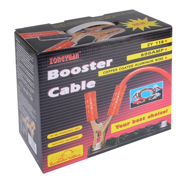 ZONGYUAN ZY-118 600AMP Copper Coated Aluminum Wire Booster Cable, DC 12-24V