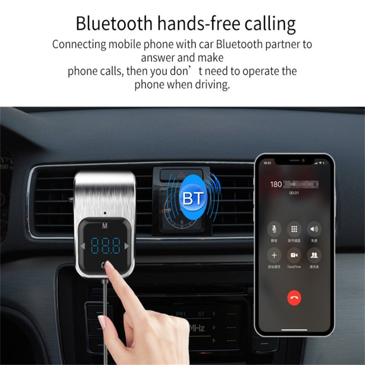 BC39 Dual USB Charging Smart Bluetooth FM Transmitter MP3 Music Player Car Kit, Support Hands-Free Call & TF Card & U Disk