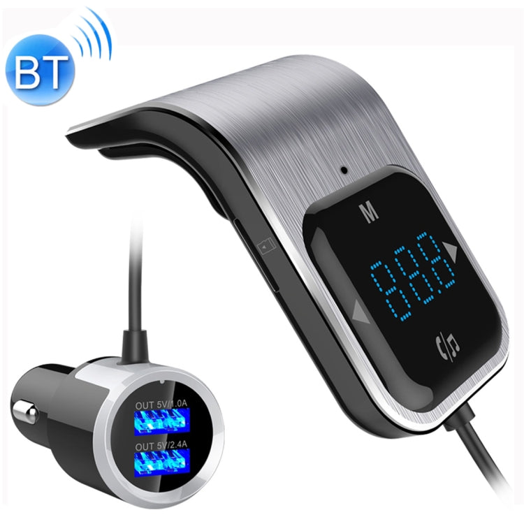 BC39 Dual USB Charging Smart Bluetooth FM Transmitter MP3 Music Player Car Kit, Support Hands-Free Call & TF Card & U Disk