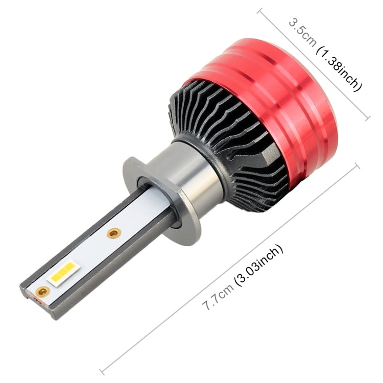 2 PCS V19 H1 DC12-24V / 28W / 6000K / 2000LM IP65 Car LED Headlight Lamps, with 6 CSP Lamps(White Light)