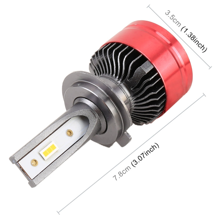 2 PCS V19 H7 DC12-24V / 28W / 6000K / 2000LM IP65 Car LED Headlight Lamps, with 6 CSP Lamps(White Light)