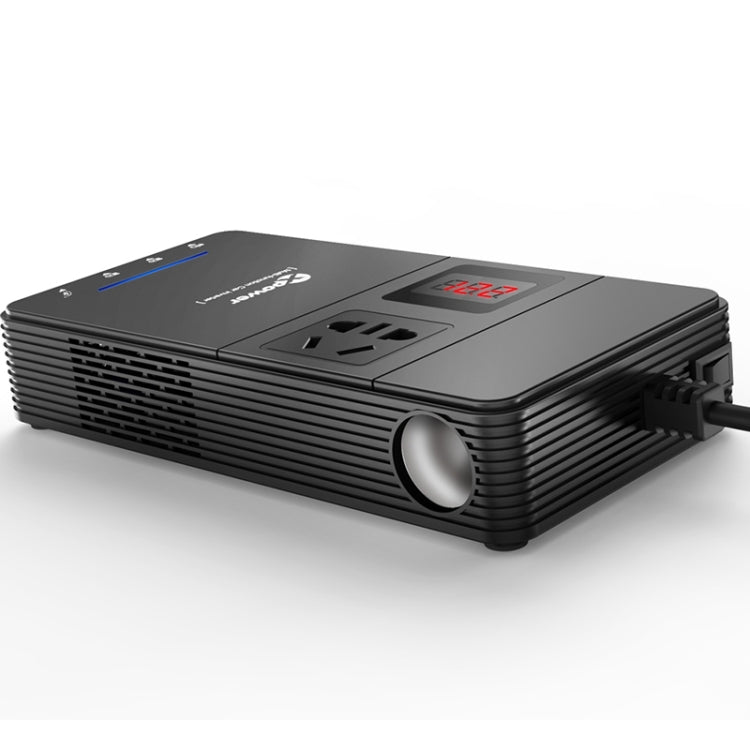 XPower T1A 250W DC 12V to AC 220V Car Multi-functional Digital Display Power Inverter 4 USB Ports 8.0A Charger Adapter + Negative Ions Air Cleaner