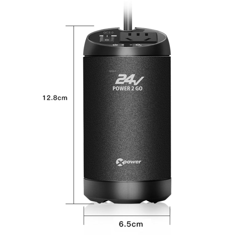 XPower T200B DC 24V to AC 220V Car Multi-functional Power Inverter 2.4A USB Charger Adapter + Negative Ions Air Cleaner