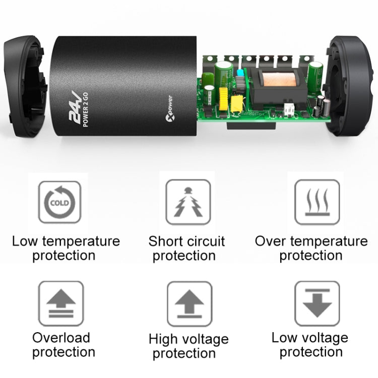 XPower T200B DC 24V to AC 220V Car Multi-functional Power Inverter 2.4A USB Charger Adapter + Negative Ions Air Cleaner