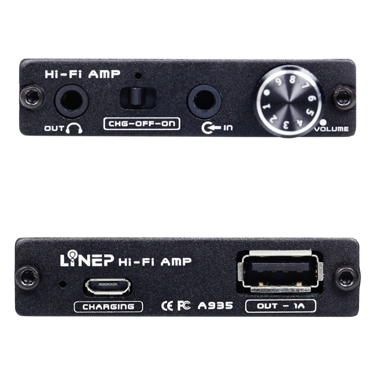A935 Portable Headphone Amplifier Stereo Speaker Headset Amplifier, Support Power Bank(Black)