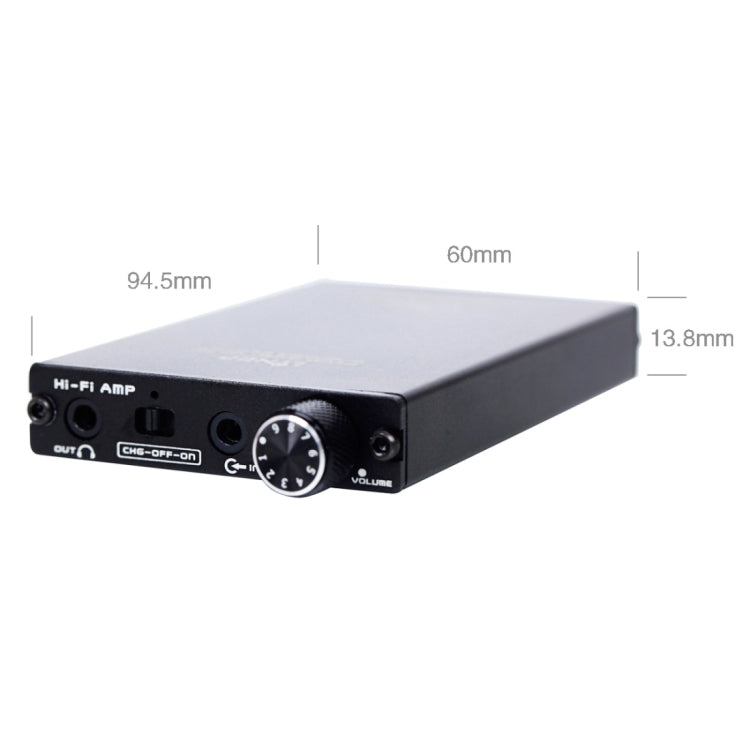A935 Portable Headphone Amplifier Stereo Speaker Headset Amplifier, Support Power Bank(Black)