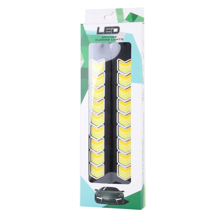 2 PCS 10W 1000LM 6000K White+Yellow Light COB LED Daytime Running Lightï¼ŒDC 12V