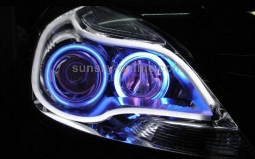 2 PCS 12V Car Daytime Running Lights Soft Article Lamp, Blue Light, Length: 45cm