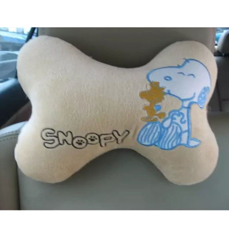 2PCS Car Headrest Cartoon Bone Pillow ï¼ˆSpecificationï¼šSnoopyï¼‰