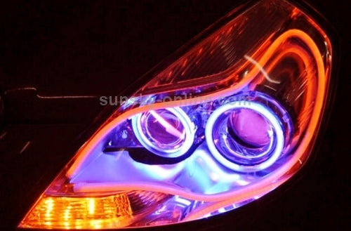2 PCS 12V Car Daytime Running Lights Soft Article Lamp, Red Light, Length: 85cm