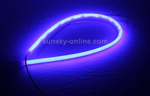 2 PCS 12V Car Daytime Running Lights Soft Article Lamp, Blue Light, Length: 85cm