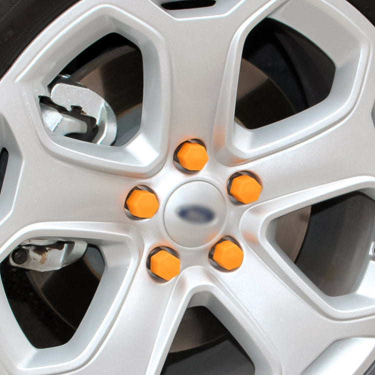 20 PCS Silicone Luminous Car Hubcap(Orange)