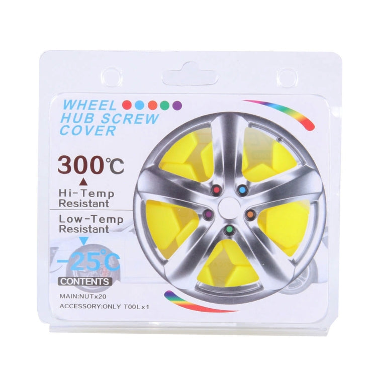 20pcs  Silicone Luminous Car Hubcap,Yellow