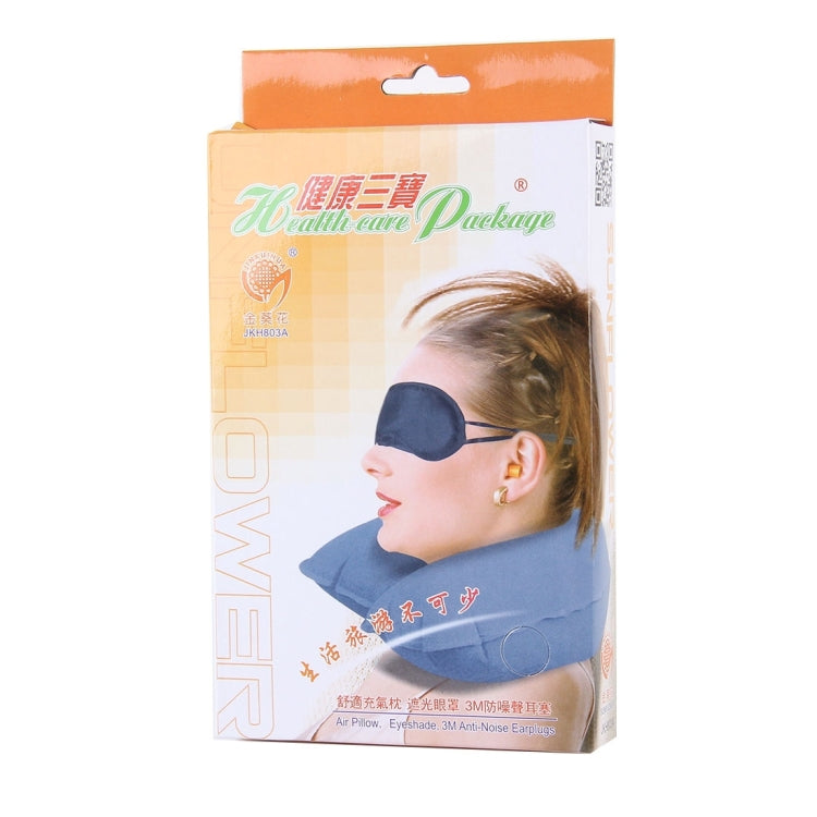 JKH803A Healthy Three Treasure:Air Pillow,Eyeshade, Anti-Noise Earplugs