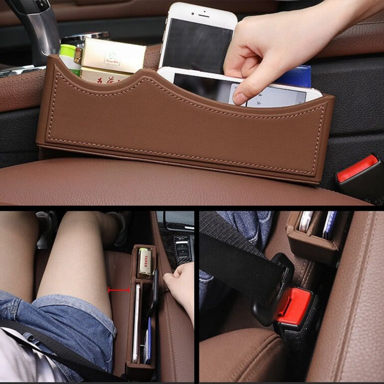 Car Seat Crevice Storage Box with Interval Auto Gap Pocket Stowing Tidying for Phone Pad Card Coin Case Accessories