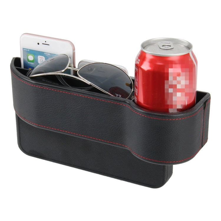 Car Seat Crevice Storage Box with Interval Cup Drink Holder Auto Gap Pocket Stowing Tidying for Phone Pad Card Coin Case Accessories