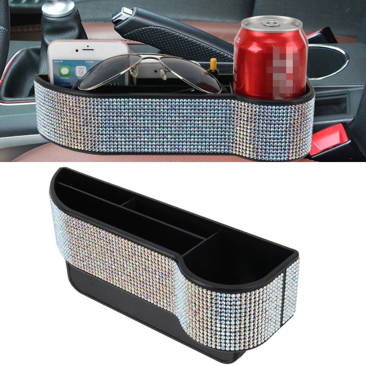 Car Seat Crevice Storage Box with Interval Cup Drink Holder Auto Gap Pocket Stowing Tidying for Phone Pad Card Coin Case Accessories