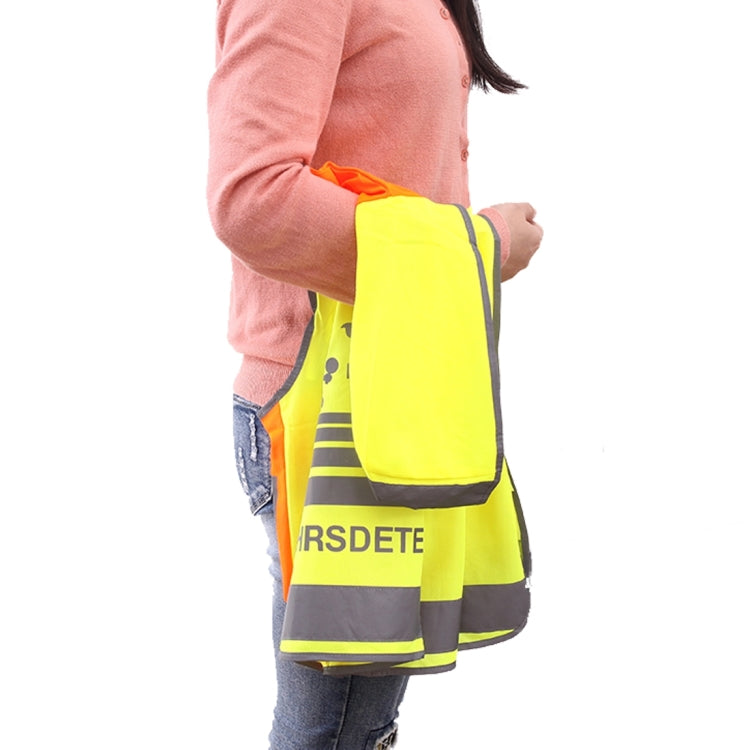 OQSPORT High Visibility Children Safety Reflective Vest Kids Traffic Warning Safe Fluorescent Clothing with Hat(Yellow)