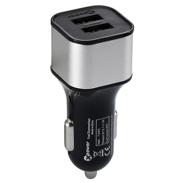 XPower X6 Universal Car Dual USB Quick Charger + Voltage Stabilizer 2 USB Ports Charger DC12V 3.6A