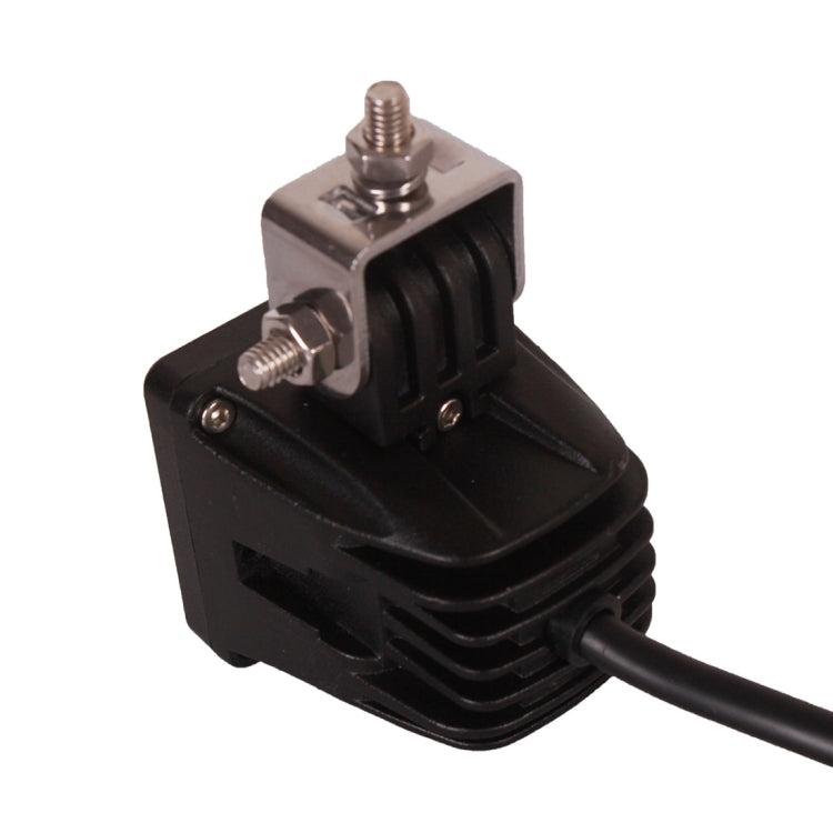 DC 9-32V 10W 1000LM 6500K IP68 Waterproof Vehicle Car Boat Marine External Work Lights Emergency Lights 45 Degrees Adjustable Flood Light LED Car Bulbs with Single Intense CREE LED Light(White Light)