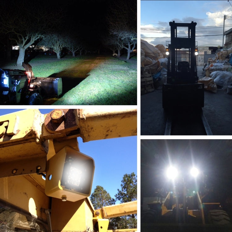 DC 9-32V 10W 1000LM 6500K IP68 Waterproof Vehicle Car Boat Marine External Work Lights Emergency Lights 45 Degrees Adjustable Flood Light LED Car Bulbs with 1 Intense CREE LED Lights(White Light)