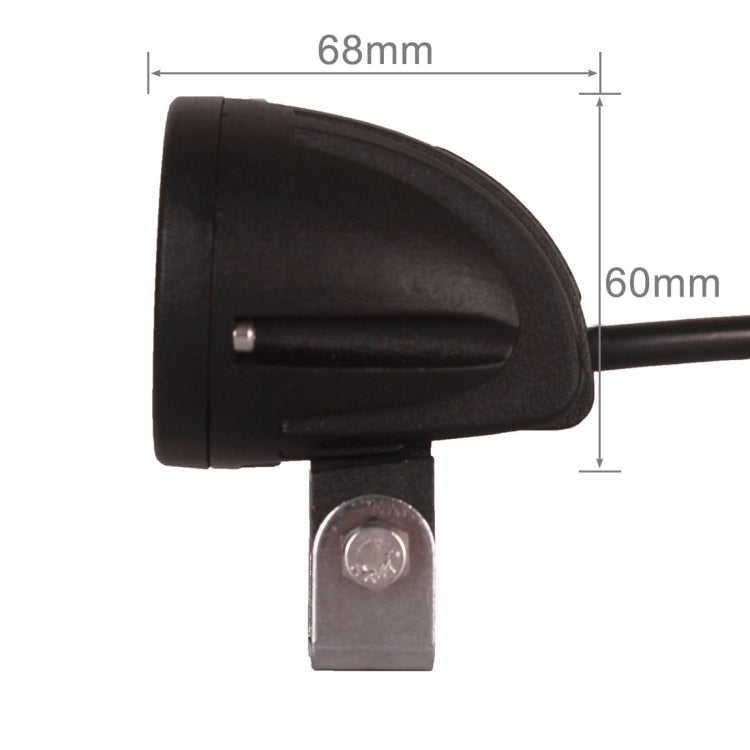 DC 9-32V 10W 1000LM 6500K IP68 Waterproof Vehicle Car Boat Marine External Work Lights Emergency Lights 45 Degrees Adjustable Flood Light LED Car Bulbs with 1 Intense CREE LED Lights(White Light)