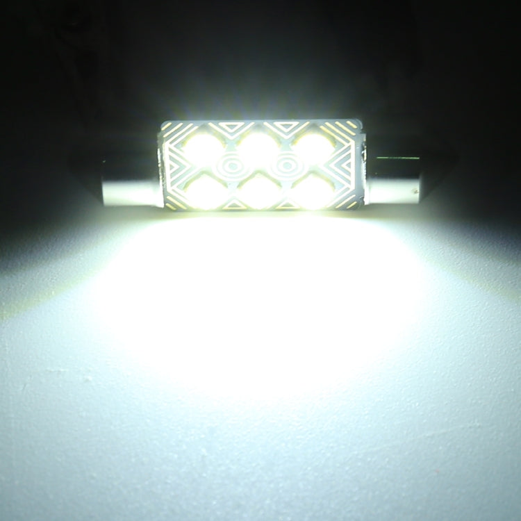 2 PCS 41mm DC12V / 1.5W / 6000K / 110LM 10LEDs SMD-3030 Car Reading Lamp Dome Light, with Decoder