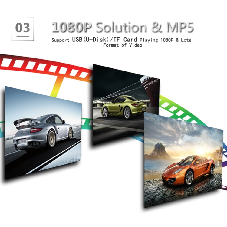 4042TM HD 4.1 inch 1 Din Universal Car Radio Receiver MP5 Player, Support FM & AM & Bluetooth & TF Card & Hand-free Calling & Phone Link