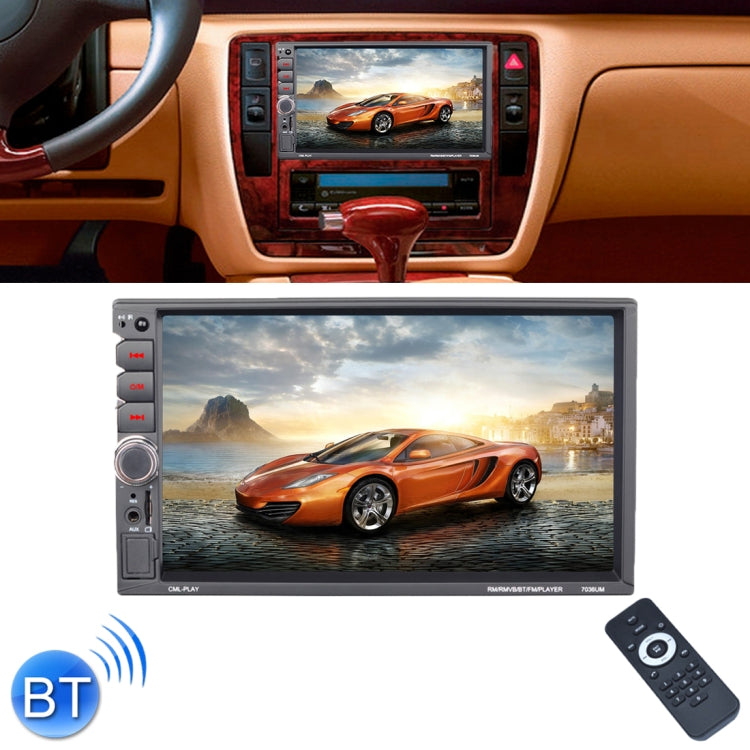 7036UM HD 7 inch Universal Car Radio Receiver MP5 Player, Support FM & AM & Bluetooth & TF Card & Hand-free Calling & Phone Link