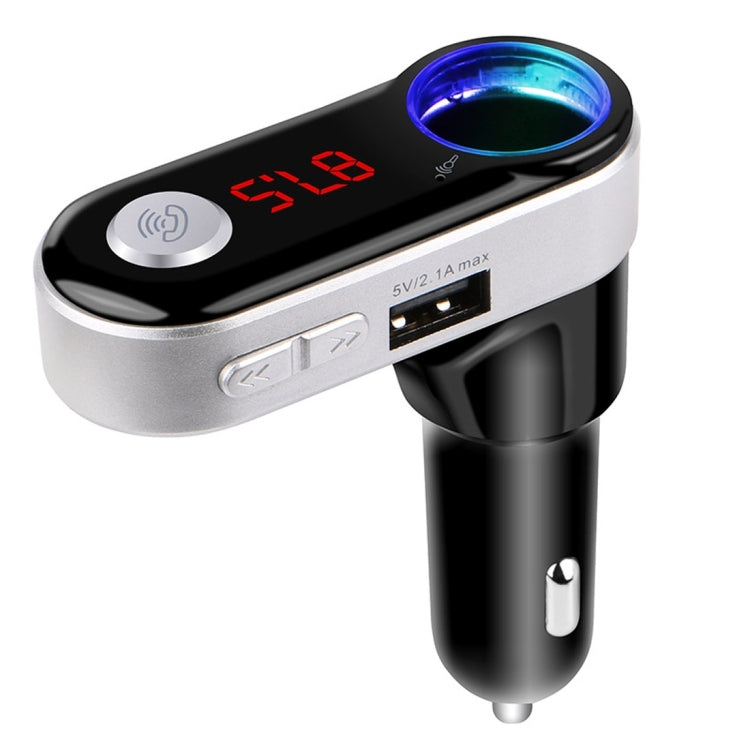 BC09B Dual USB Car Charger Cigarette Lighter Socket Bluetooth FM Transmitter Kit, Support LCD Display / TF Card Music Play / Hands-free