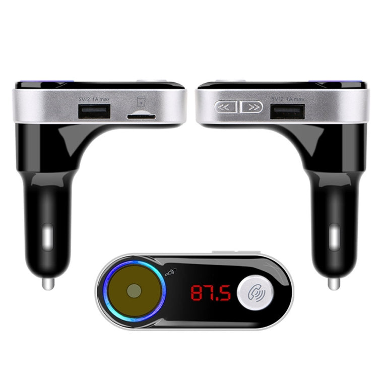 BC09B Dual USB Car Charger Cigarette Lighter Socket Bluetooth FM Transmitter Kit, Support LCD Display / TF Card Music Play / Hands-free