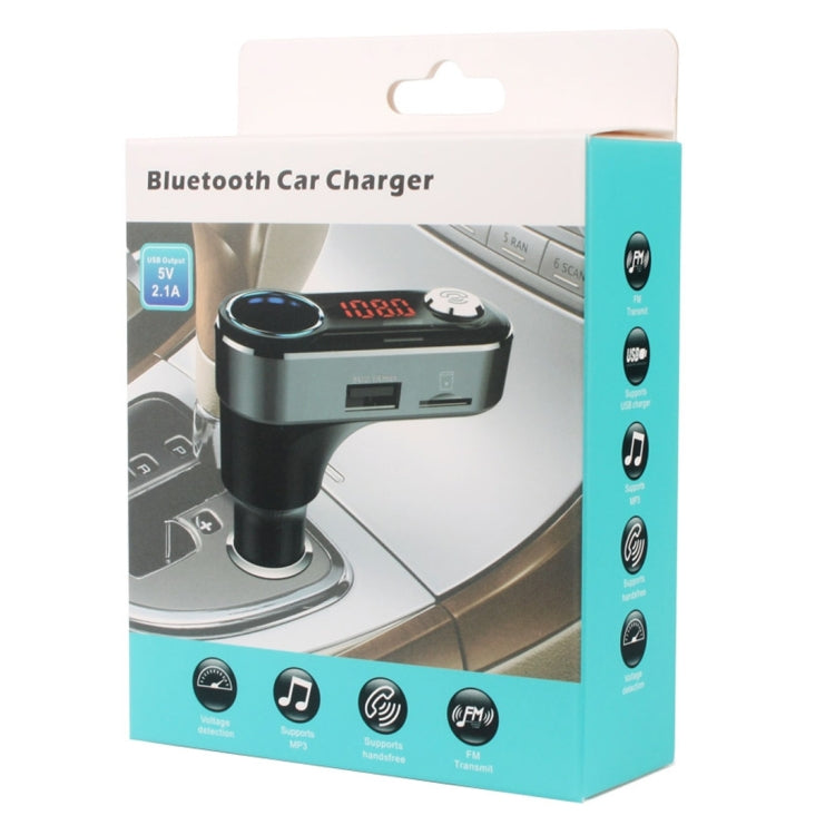 BC09B Dual USB Car Charger Cigarette Lighter Socket Bluetooth FM Transmitter Kit, Support LCD Display / TF Card Music Play / Hands-free