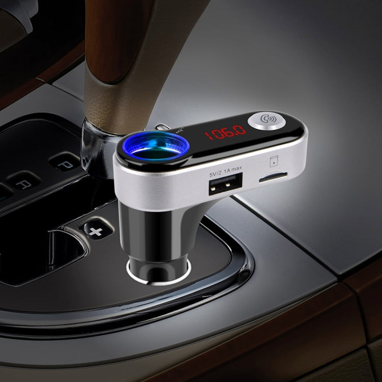 BC09B Dual USB Car Charger Cigarette Lighter Socket Bluetooth FM Transmitter Kit, Support LCD Display / TF Card Music Play / Hands-free