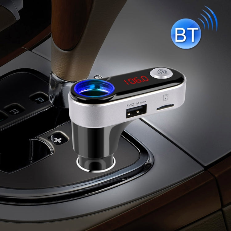 BC09B Dual USB Car Charger Cigarette Lighter Socket Bluetooth FM Transmitter Kit, Support LCD Display / TF Card Music Play / Hands-free