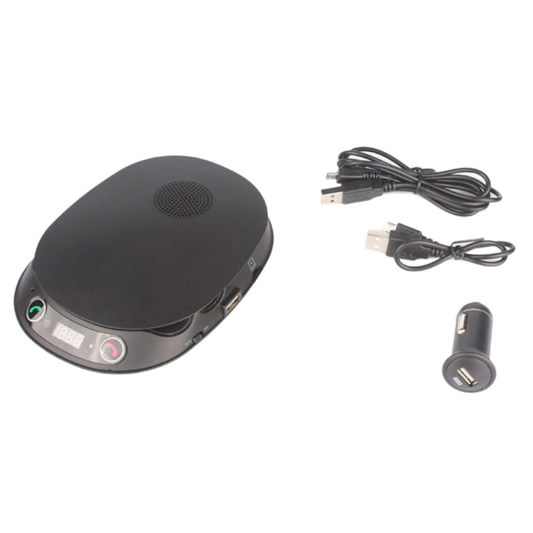BT8128 Car Bluetooth FM Transmitter with Holder Function , Support LED Display / Hands-free / TF(Black)